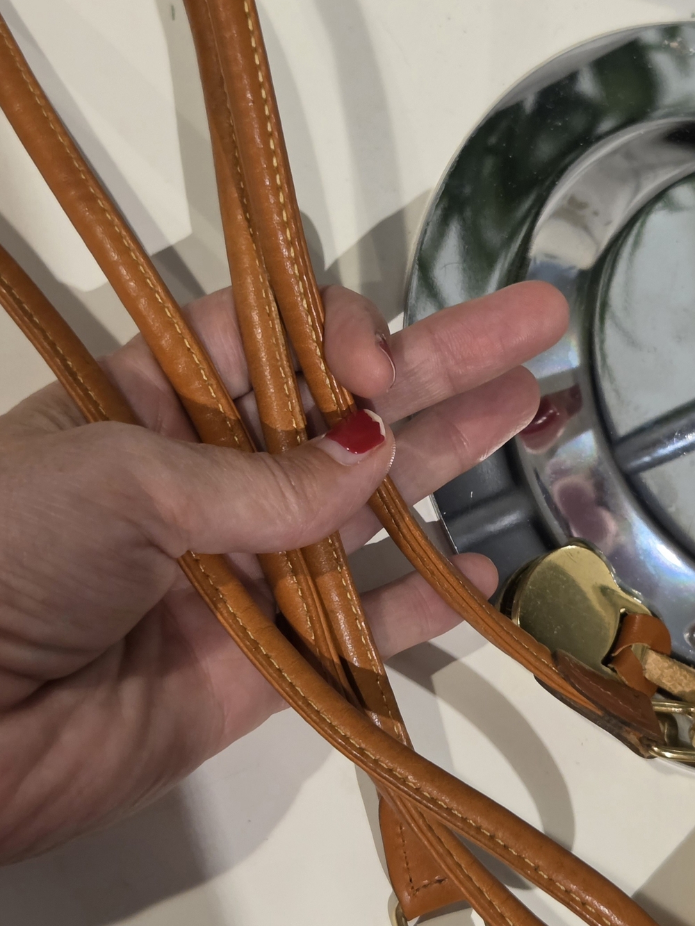 Dooney & Bourke Vintage Palomino Cavalry Body Bag - Picture 15 of 15